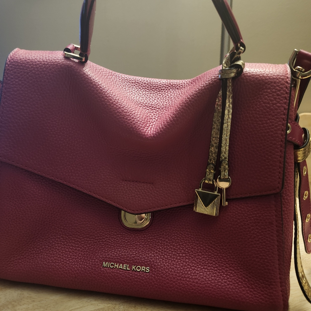 Michael Kors Bristol Pink/Gold Medium Satchel.